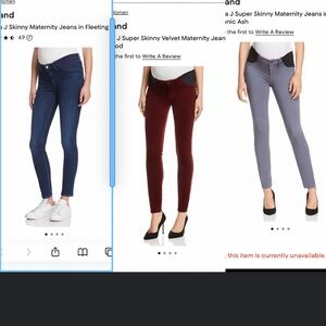 💙❤️🩶3 JBrand GUC S29 Mama Maternity Skinny Jeans🩶❤️💙
